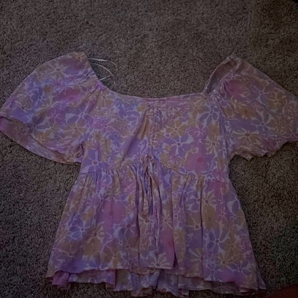 floral synch and flowy blouse